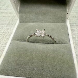 Elegant Silver Butterfly Ring